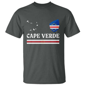 Cape Verde Country Map Shield Emblem T Shirt Cabo Verde Roots National Pride Gift