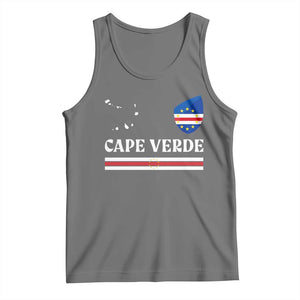Cape Verde Country Map Shield Emblem Tank Top Cabo Verde Roots National Pride Gift