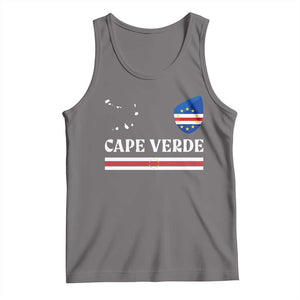 Cape Verde Country Map Shield Emblem Tank Top Cabo Verde Roots National Pride Gift