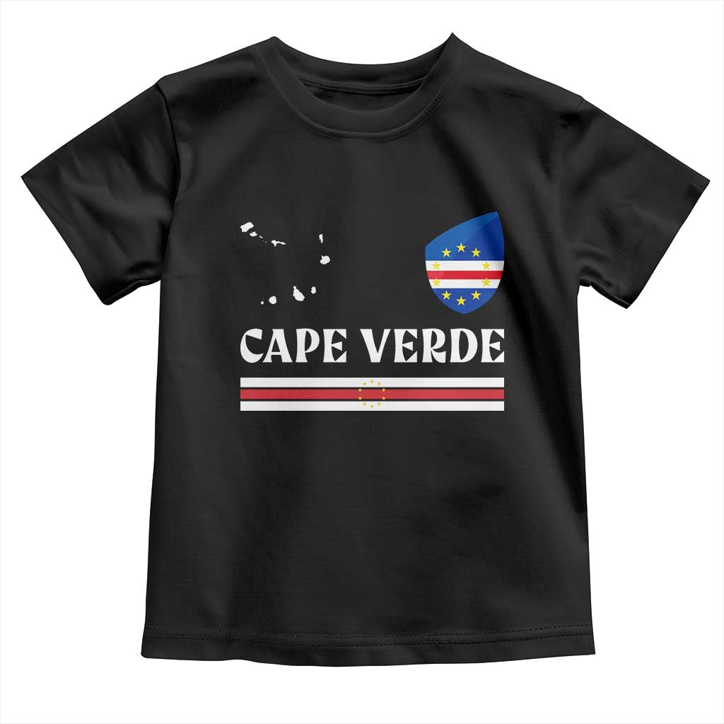 Cape Verde Country Map Shield Emblem Toddler T Shirt Cabo Verde Roots National Pride Gift