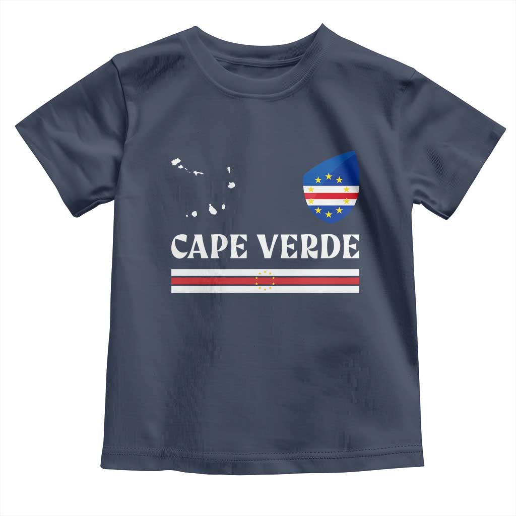 Cape Verde Country Map Shield Emblem Toddler T Shirt Cabo Verde Roots National Pride Gift