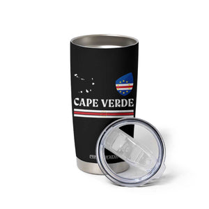 Cape Verde Country Map Shield Emblem Tumbler Cup Cabo Verde Roots National Pride Gift