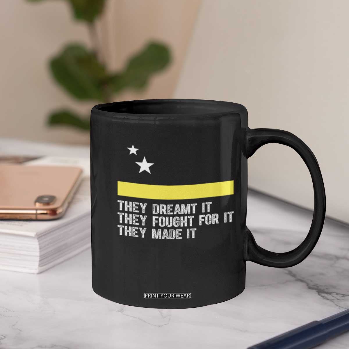 Curaçao Flag History Pride Coffee Mug They Dreamt Fought Made It