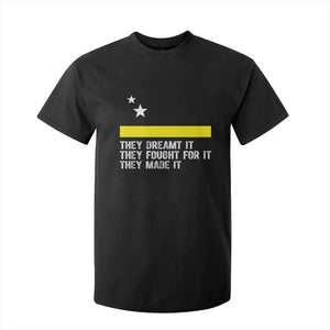 Curaçao Flag History Pride T Shirt For Kid They Dreamt Fought Made It