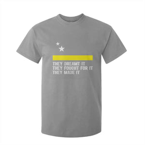 Curaçao Flag History Pride T Shirt For Kid They Dreamt Fought Made It
