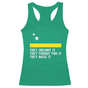 Curaçao Flag History Pride Racerback Tank Top They Dreamt Fought Made It