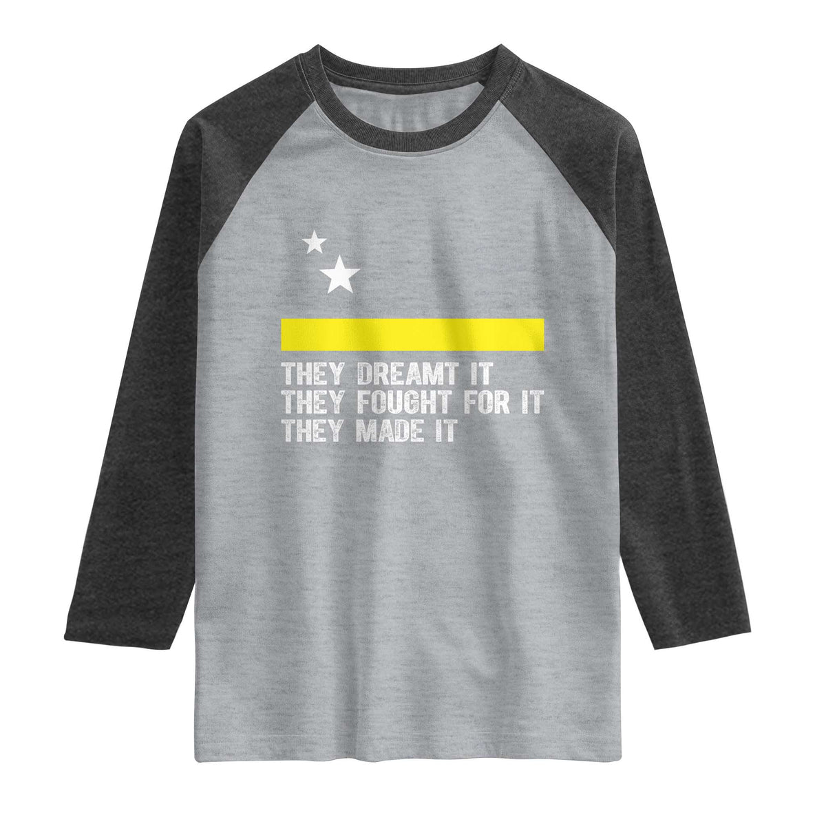 Curaçao Flag History Pride Raglan Shirt They Dreamt Fought Made It
