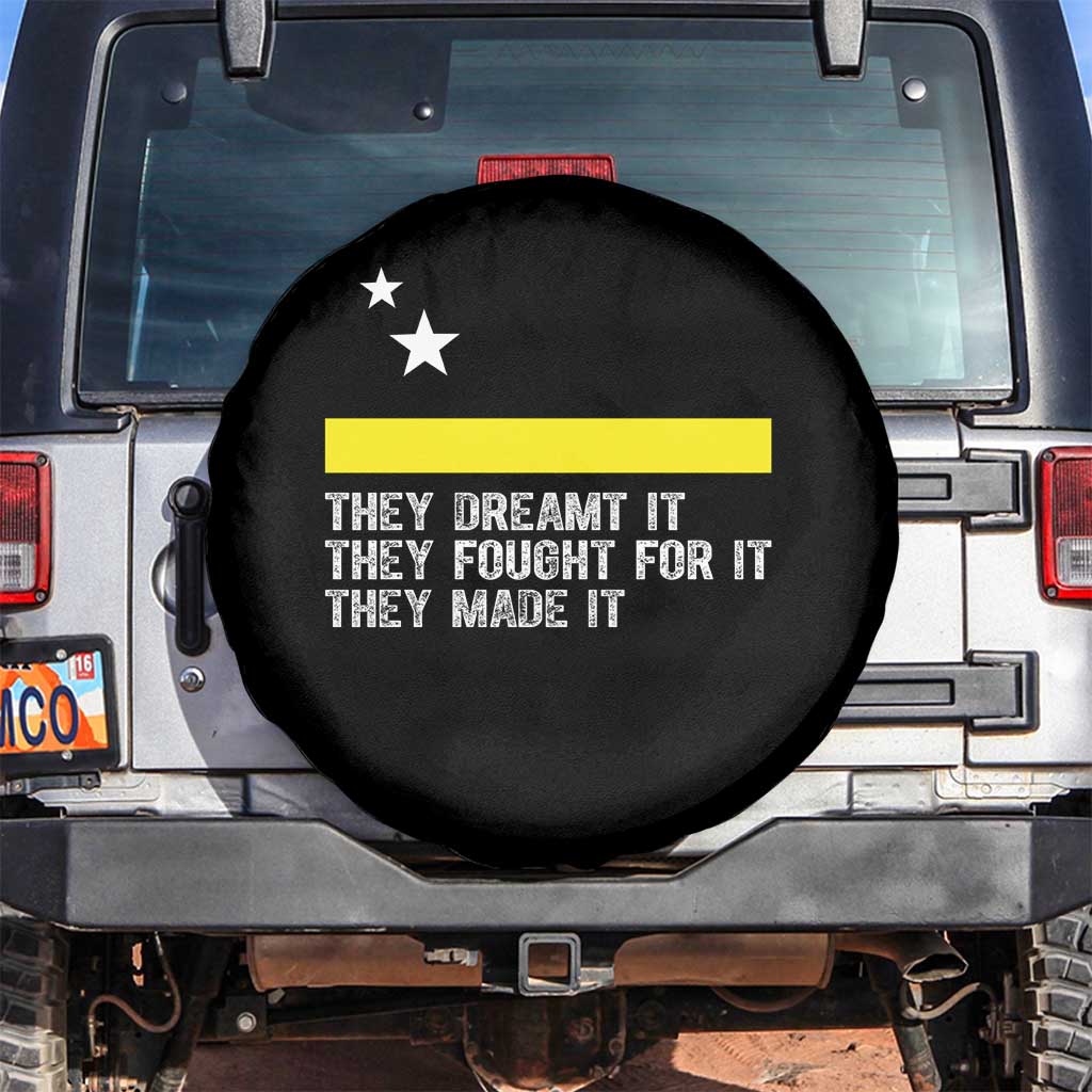 Curaçao Flag History Pride Spare Tire Cover They Dreamt Fought Made It