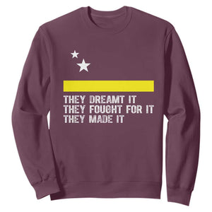 Curaçao Flag History Pride Sweatshirt They Dreamt Fought Made It