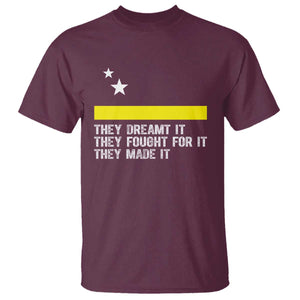 Curaçao Flag History Pride T Shirt They Dreamt Fought Made It