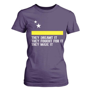 Curaçao Flag History Pride T Shirt For Women They Dreamt Fought Made It