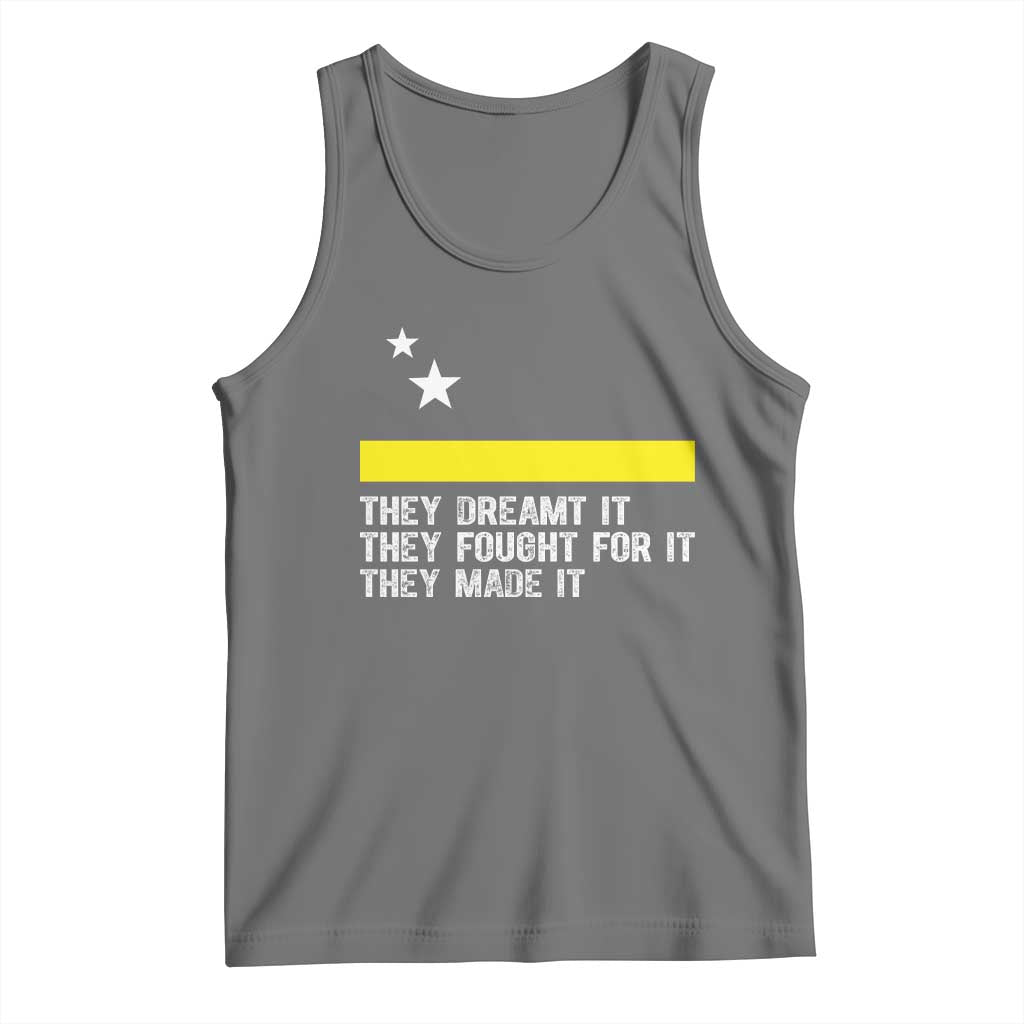 Curaçao Flag History Pride Tank Top They Dreamt Fought Made It