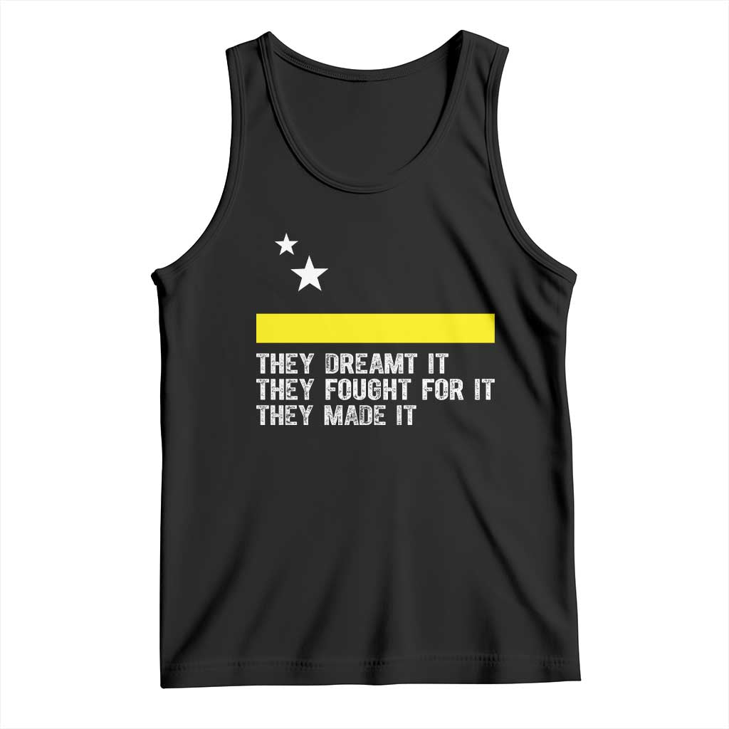 Curaçao Flag History Pride Tank Top They Dreamt Fought Made It