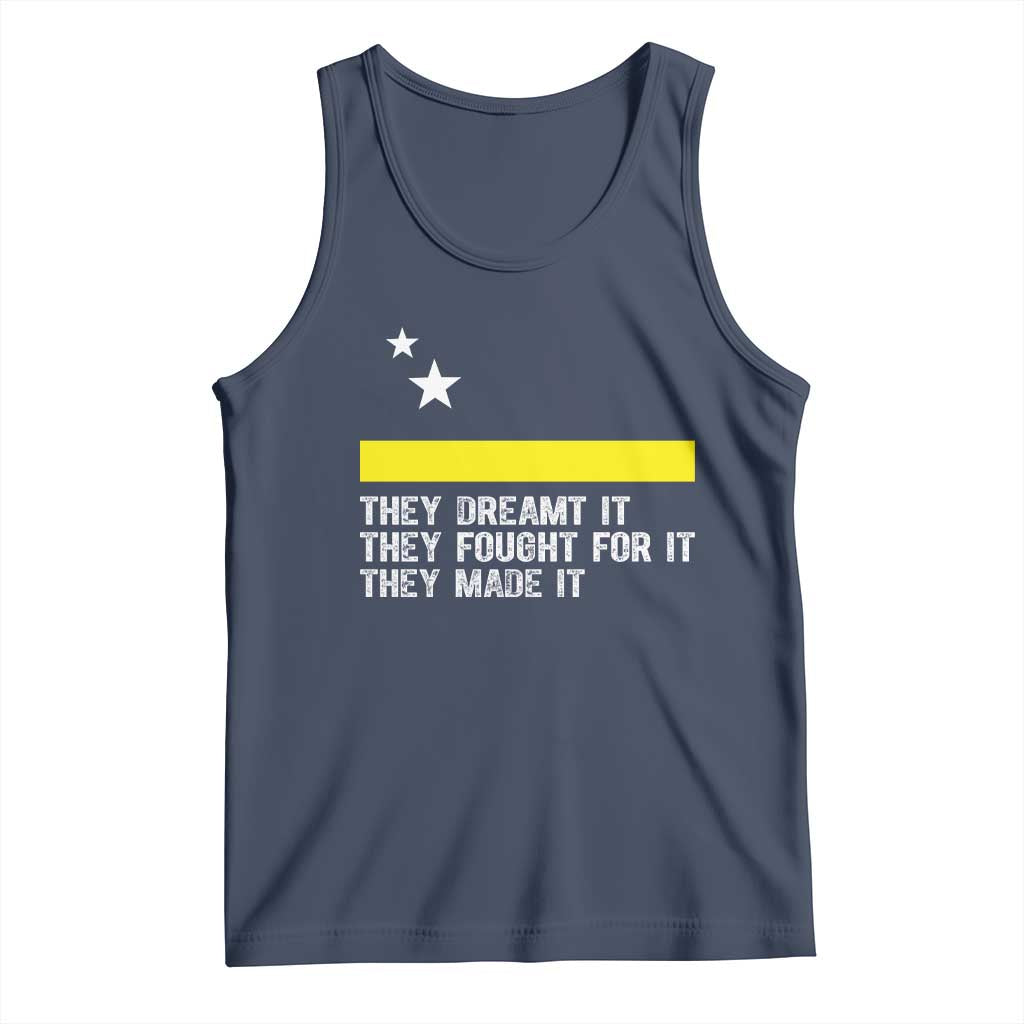 Curaçao Flag History Pride Tank Top They Dreamt Fought Made It