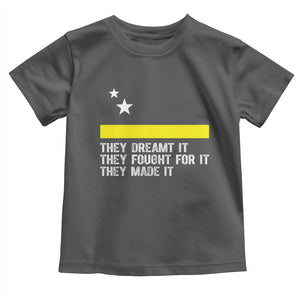 Curaçao Flag History Pride Toddler T Shirt They Dreamt Fought Made It