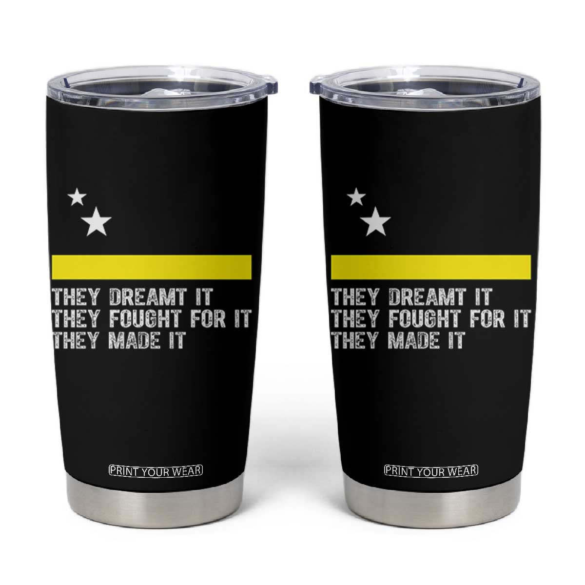 Curaçao Flag History Pride Tumbler Cup They Dreamt Fought Made It