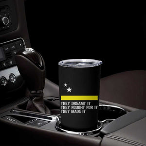Curaçao Flag History Pride Tumbler Cup They Dreamt Fought Made It