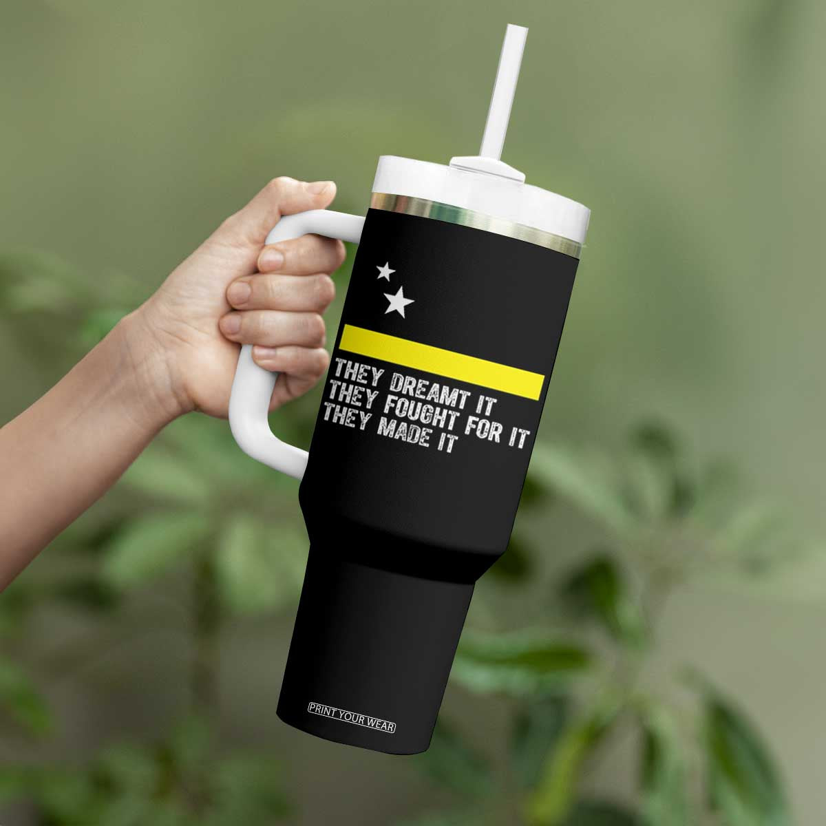 Curaçao Flag History Pride Tumbler With Handle They Dreamt Fought Made It