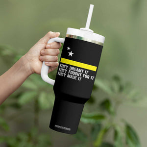 Curaçao Flag History Pride Tumbler With Handle They Dreamt Fought Made It