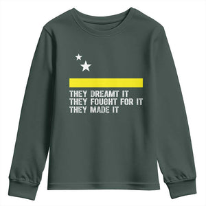 Curaçao Flag History Pride Youth Sweatshirt They Dreamt Fought Made It