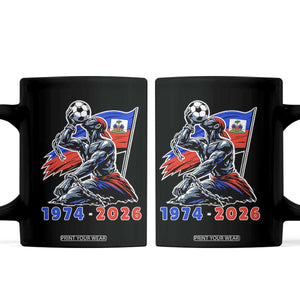 Haiti Soccer Tournament History 1974 to 2026 Coffee Mug Powerful Haitian Broken Chains National Flag Football Fans