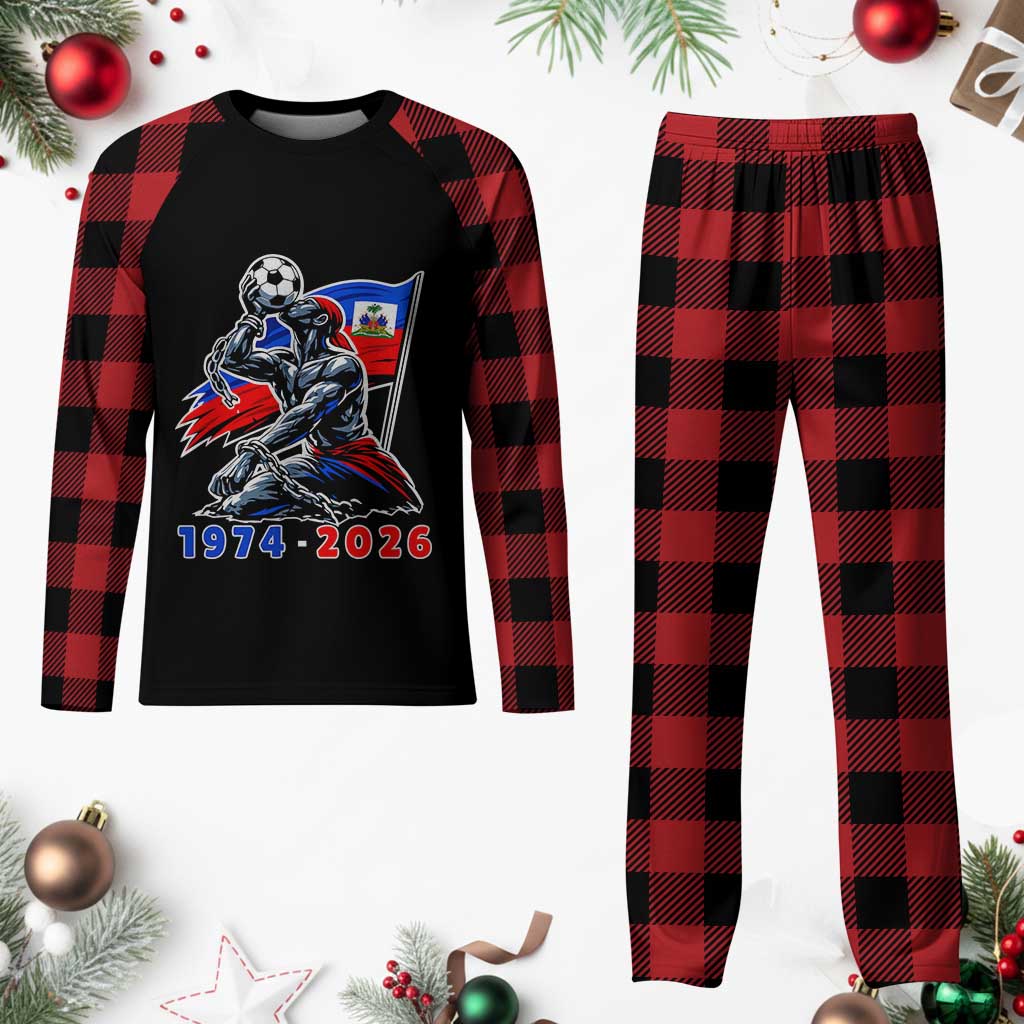 Haiti Soccer Tournament History 1974 to 2026 Plaid Pajama Set Powerful Haitian Broken Chains National Flag Football Fans TS02 Buffalo Plaid Print Your Wear