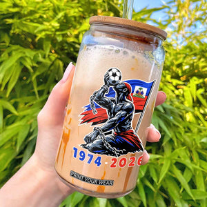 Haiti Soccer Tournament History 1974 to 2026 Glass Can Powerful Haitian Broken Chains National Flag Football Fans