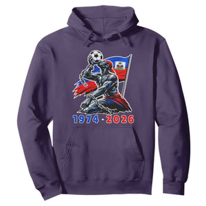 Haiti Soccer Tournament History 1974 to 2026 Hoodie Powerful Haitian Broken Chains National Flag Football Fans