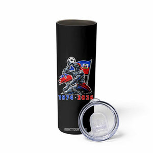 Haiti Soccer Tournament History 1974 to 2026 Skinny Tumbler Powerful Haitian Broken Chains National Flag Football Fans