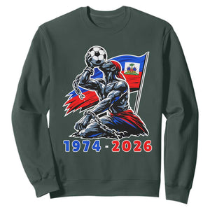 Haiti Soccer Tournament History 1974 to 2026 Sweatshirt Powerful Haitian Broken Chains National Flag Football Fans