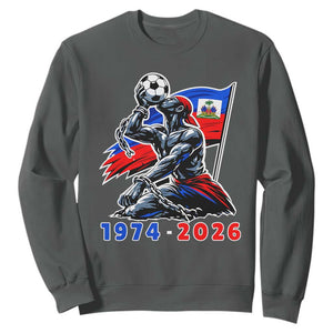 Haiti Soccer Tournament History 1974 to 2026 Sweatshirt Powerful Haitian Broken Chains National Flag Football Fans