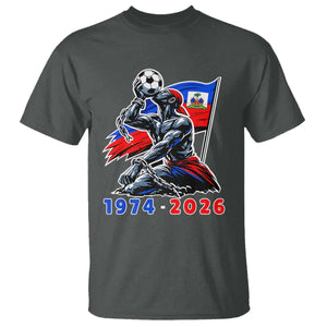 Haiti Soccer Tournament History 1974 to 2026 T Shirt Powerful Haitian Broken Chains National Flag Football Fans