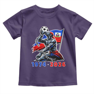 Haiti Soccer Tournament History 1974 to 2026 Toddler T Shirt Powerful Haitian Broken Chains National Flag Football Fans