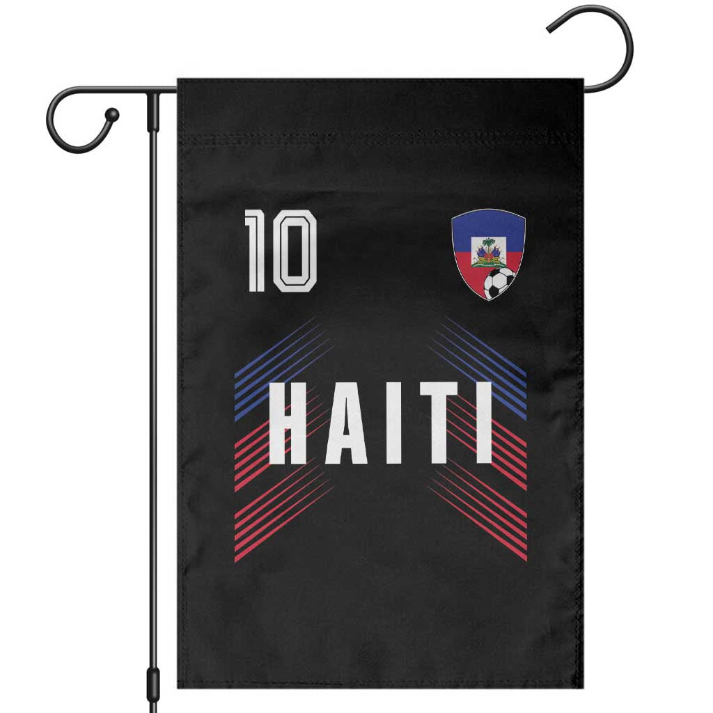 Haiti Soccer Sports Graphic Number 10 Jersey Style Garden Flag Proud Haitian Football Fans Game Day Pride