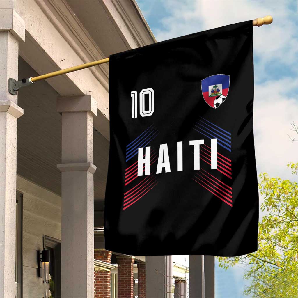 Haiti Soccer Sports Graphic Number 10 Jersey Style Garden Flag Proud Haitian Football Fans Game Day Pride