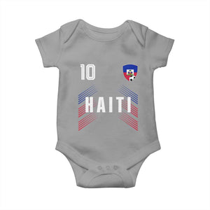 Haiti Soccer Sports Graphic Number 10 Jersey Style Baby Onesie Proud Haitian Football Fans Game Day Pride