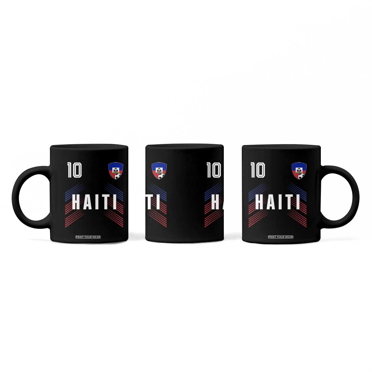 Haiti Soccer Sports Graphic Number 10 Jersey Style Coffee Mug Proud Haitian Football Fans Game Day Pride