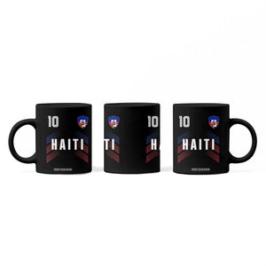 Haiti Soccer Sports Graphic Number 10 Jersey Style Coffee Mug Proud Haitian Football Fans Game Day Pride