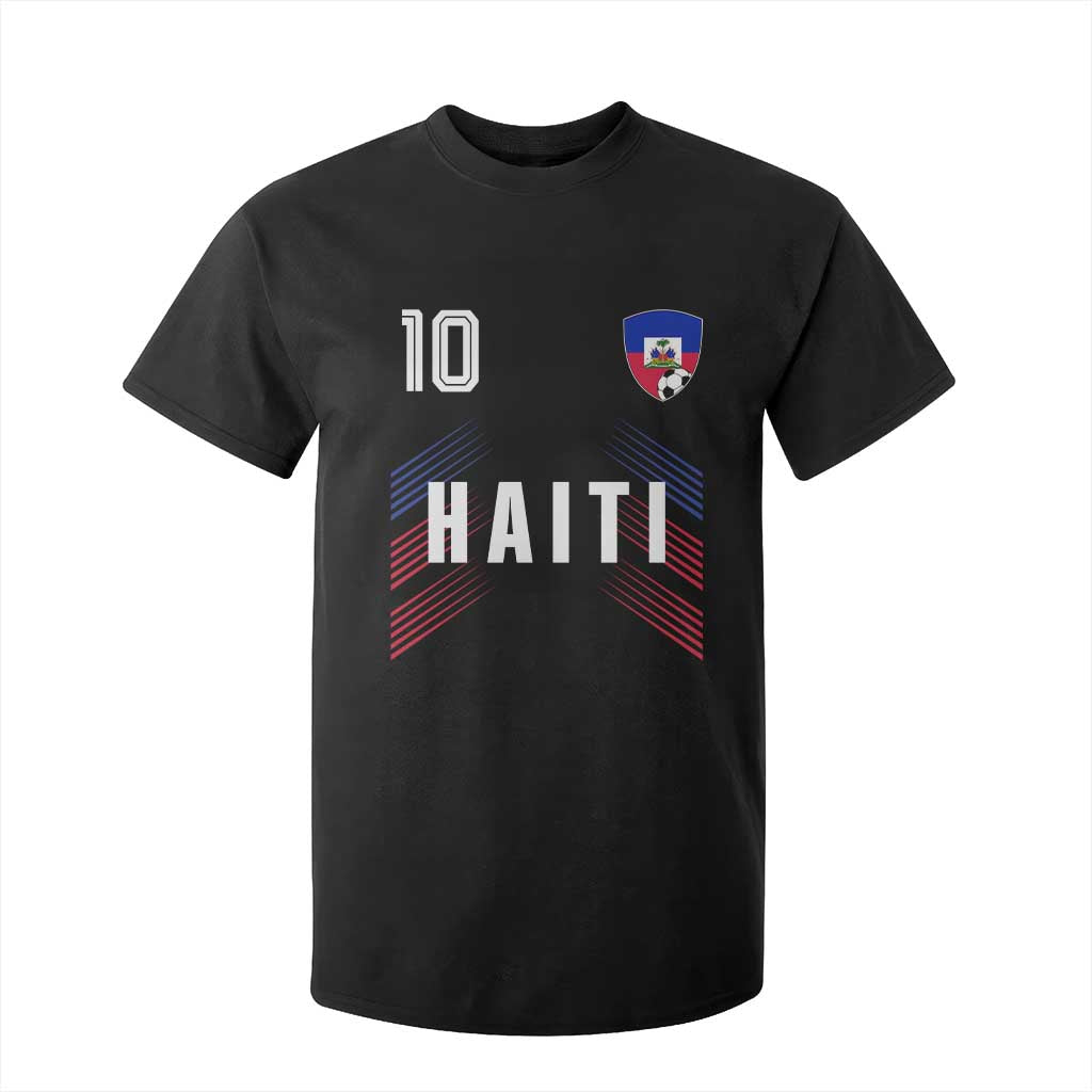 Haiti Soccer Sports Graphic Number 10 Jersey Style T Shirt For Kid Proud Haitian Football Fans Game Day Pride