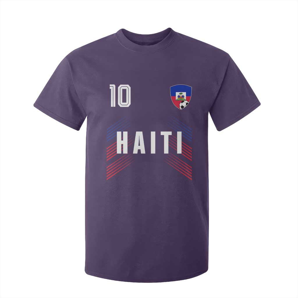Haiti Soccer Sports Graphic Number 10 Jersey Style T Shirt For Kid Proud Haitian Football Fans Game Day Pride