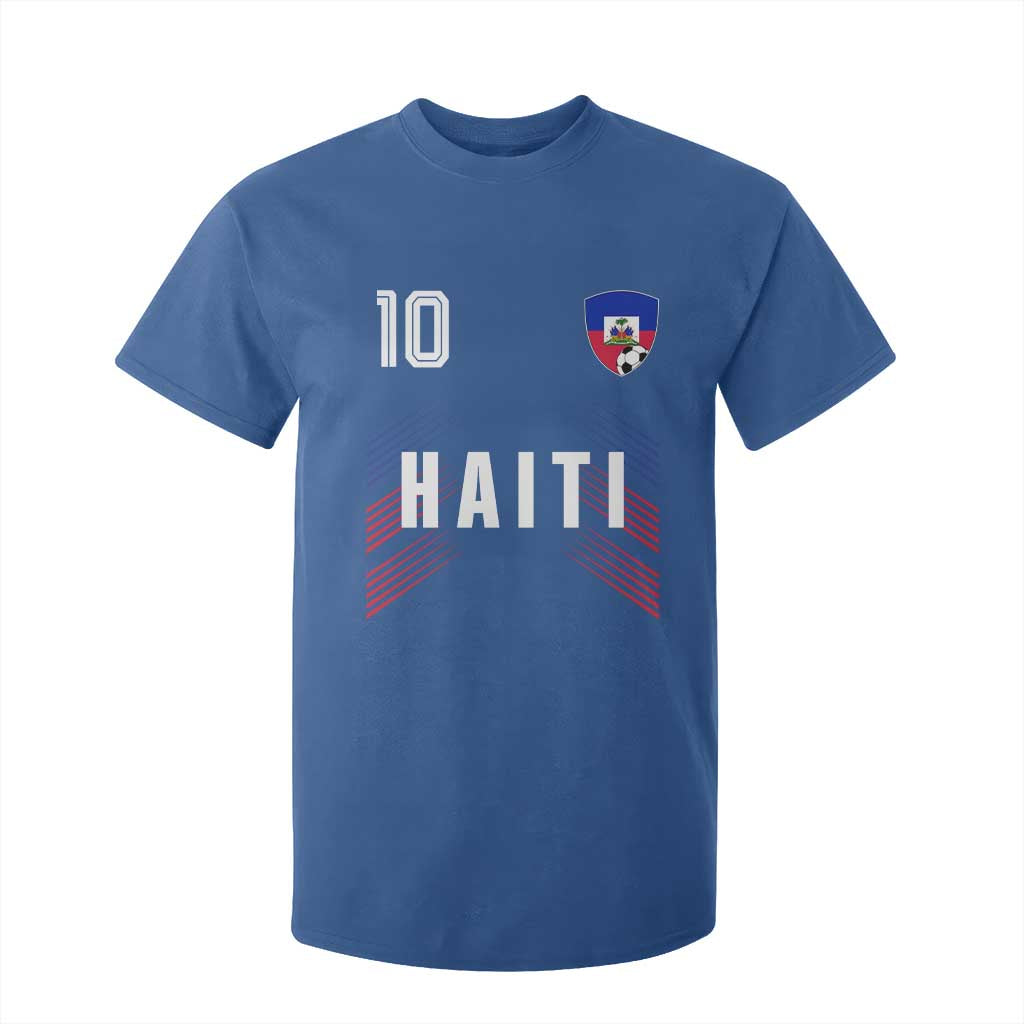 Haiti Soccer Sports Graphic Number 10 Jersey Style T Shirt For Kid Proud Haitian Football Fans Game Day Pride
