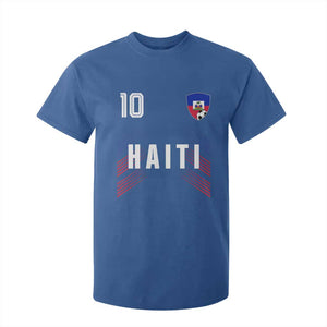 Haiti Soccer Sports Graphic Number 10 Jersey Style T Shirt For Kid Proud Haitian Football Fans Game Day Pride