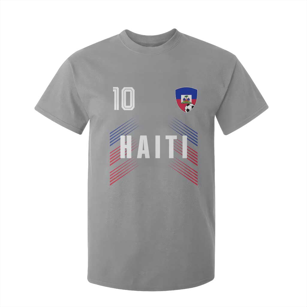 Haiti Soccer Sports Graphic Number 10 Jersey Style T Shirt For Kid Proud Haitian Football Fans Game Day Pride