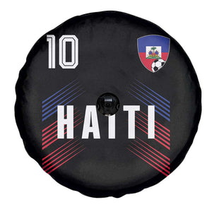 Haiti Soccer Sports Graphic Number 10 Jersey Style Spare Tire Cover Proud Haitian Football Fans Game Day Pride