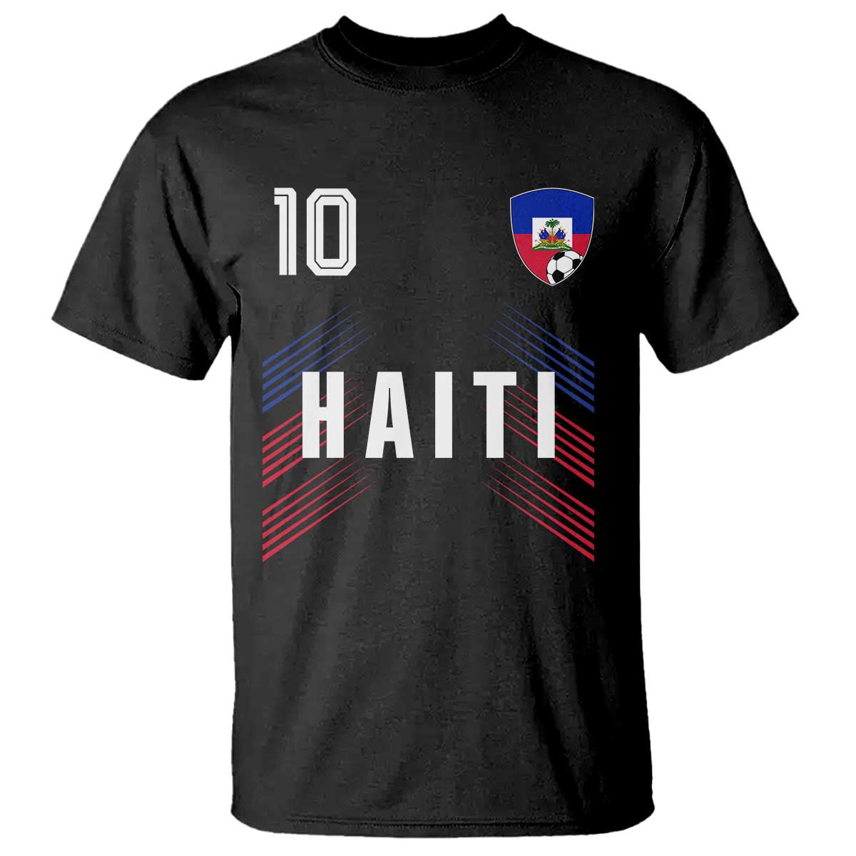 Haiti Soccer Sports Graphic Number 10 Jersey Style T Shirt Proud Haitian Football Fans Game Day Pride