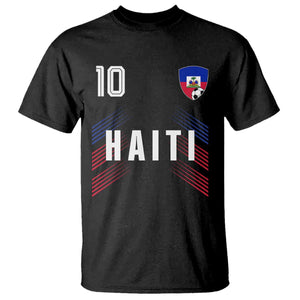 Haiti Soccer Sports Graphic Number 10 Jersey Style T Shirt Proud Haitian Football Fans Game Day Pride