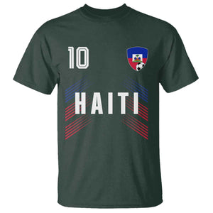 Haiti Soccer Sports Graphic Number 10 Jersey Style T Shirt Proud Haitian Football Fans Game Day Pride