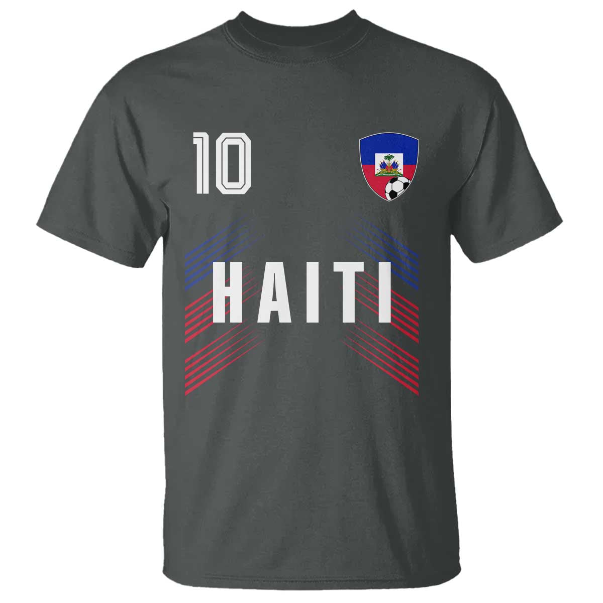 Haiti Soccer Sports Graphic Number 10 Jersey Style T Shirt Proud Haitian Football Fans Game Day Pride