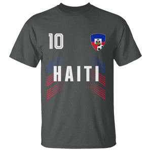 Haiti Soccer Sports Graphic Number 10 Jersey Style T Shirt Proud Haitian Football Fans Game Day Pride