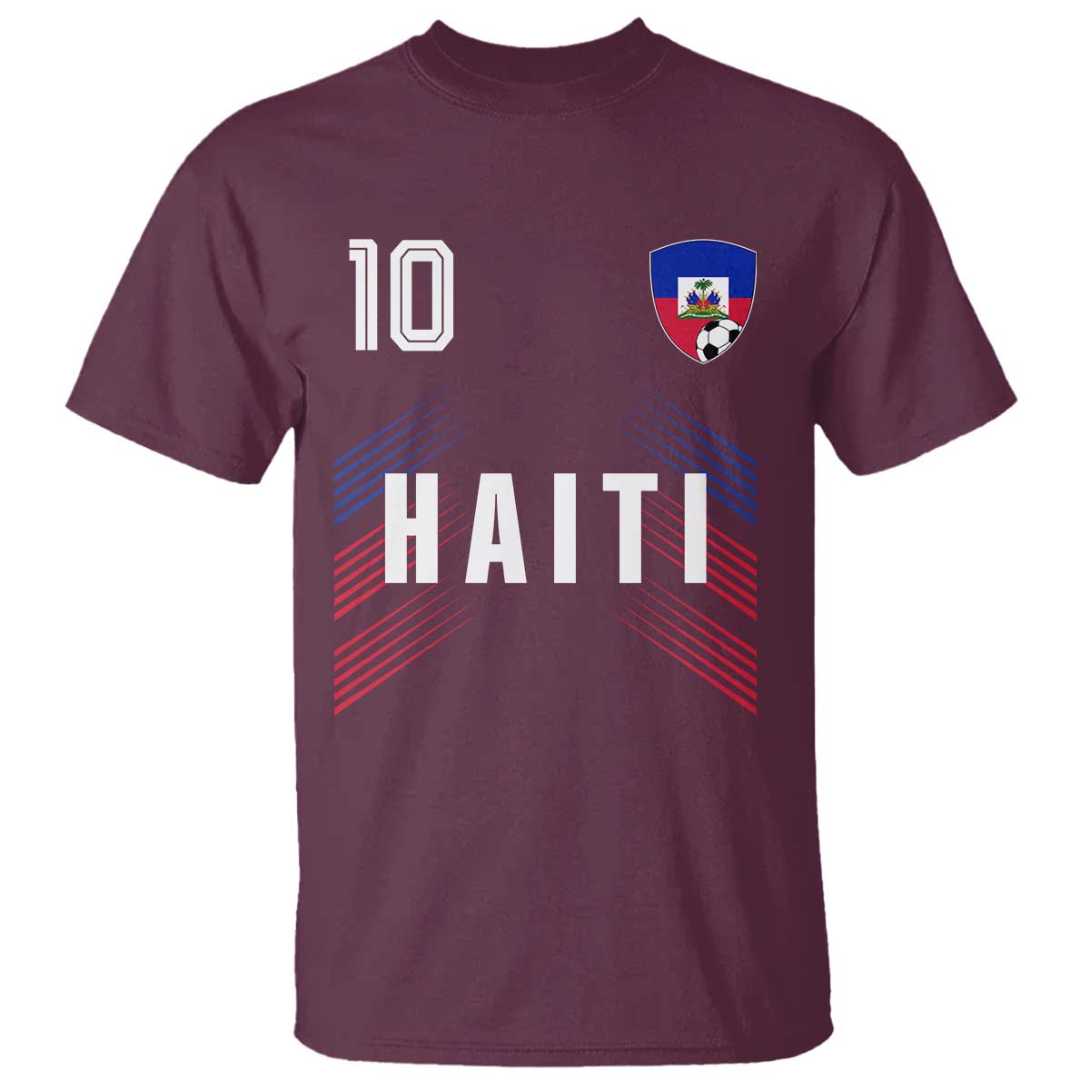 Haiti Soccer Sports Graphic Number 10 Jersey Style T Shirt Proud Haitian Football Fans Game Day Pride